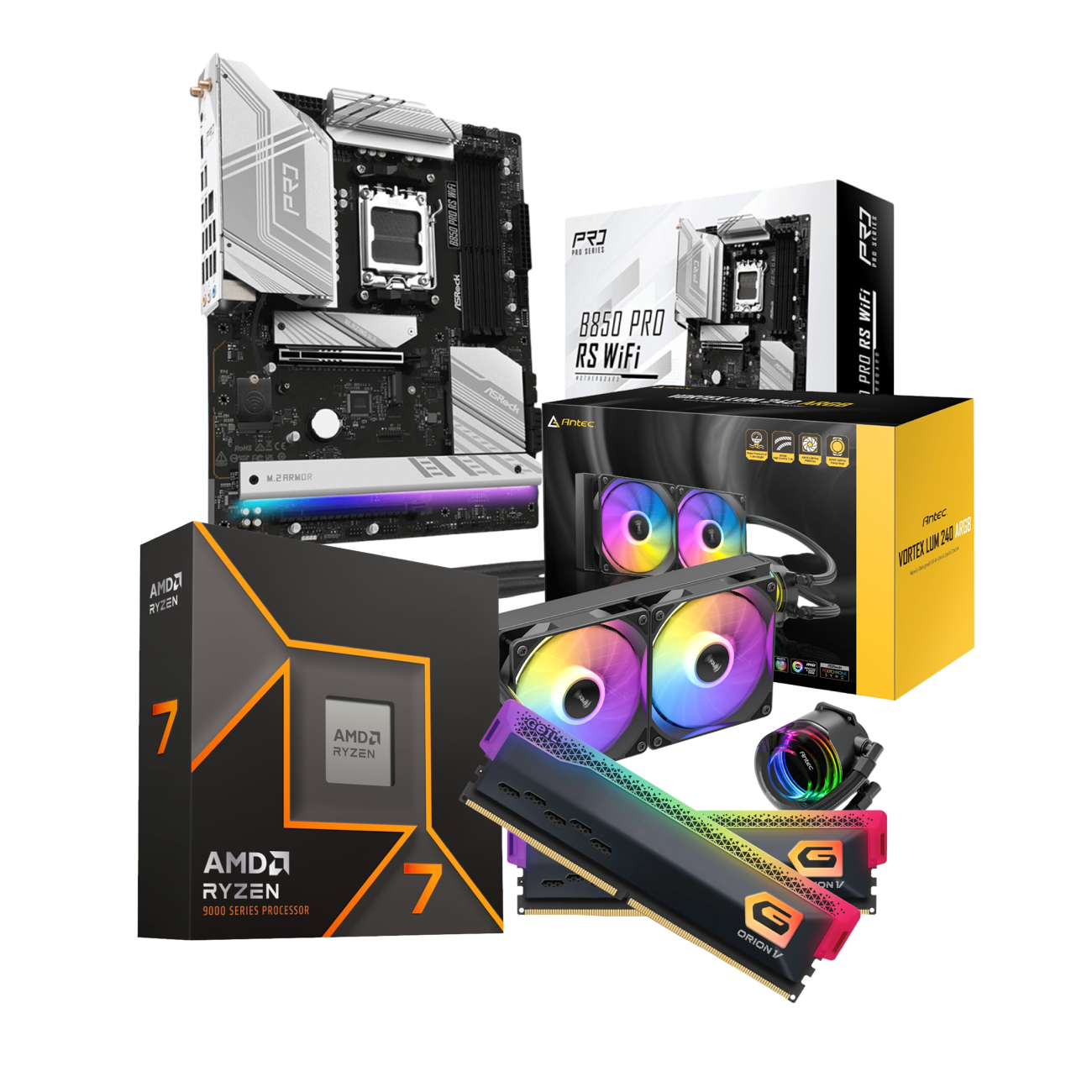 ASRock B850 Pro RS Ryzen 7 9700X 2x16GB DDR5 Upgrade Kit - FREE