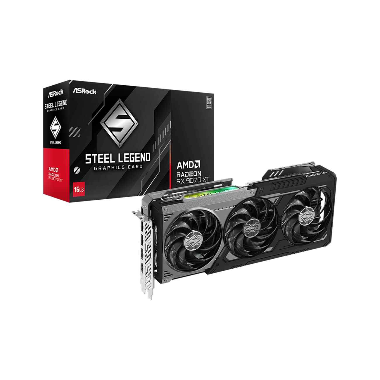 ASRock Radeon RX9070 XT Steel Legend Dark 16GB Graphics Card