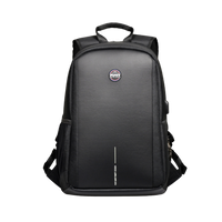 Port Designs Chicago EVO Anti-Theft 13/15.6" Laptop Backpack - Black, 18L, USB Charging Port