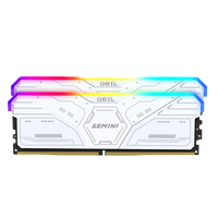 Geil Gemini RGB 64GB KIT(2X32GB) 6000MHz DDR5 Desktop Gaming Memory – White