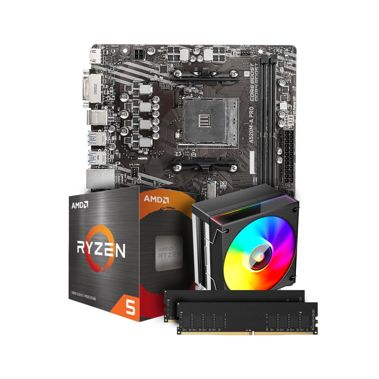 AMD Ryzen™ 5 4500 AM4 Upgrade Kit – MSI A520M-PRO, 32GB DDR4-3200