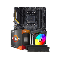 AMD Ryzen™ 5 5500 AM4 Upgrade Kit – ASUS TUF Gaming A520-PLUS WiFi, 32GB DDR4-3200, 120mm ARGB Cooler