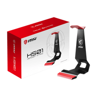 MSI HS01 Headset Stand Black – Metal Design, Non-Slip Base