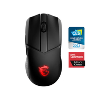 MSI Clutch GM41 Lightweight Wireless Gaming Mouse Black – 20000 DPI, Ultra-Light, 2.4GHz, RGB