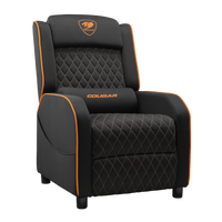 COUGAR Ranger One Gaming Sofa - Black/Orange, Reclining Design, Headrest & Lumbar Pillow