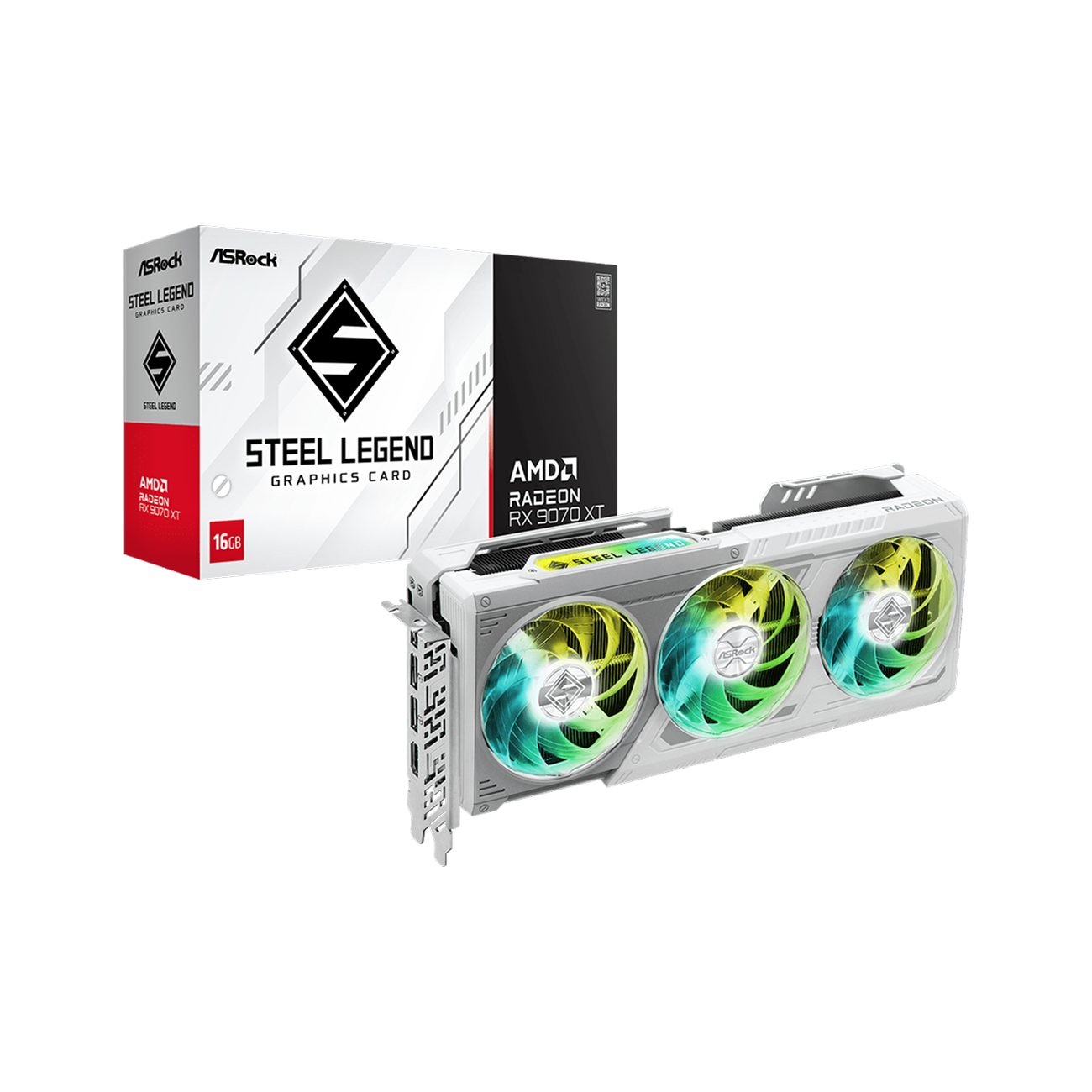 ASRock Radeon RX9070 XT Steel Legend Dark 16GB Graphics Card