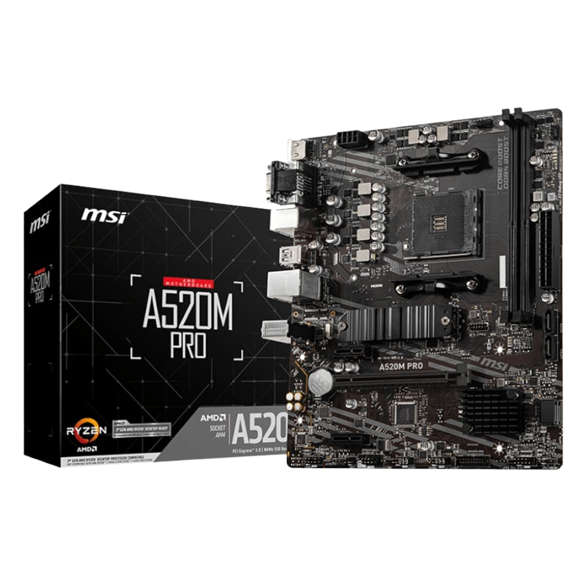 MSI A520M-PRO RYZEN 5 5500 3.6GHz 2x8GB DDR4 Upgrade Kit - FREE