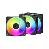 ARCTIC P12 Pro Reverse ARGB 120mm PWM Fan - Black (3 Pack)