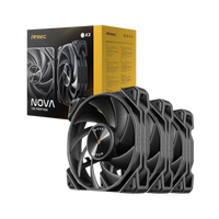 Antec NOVA 120 PWM Fan 3 Pack with Speed Controller – Black