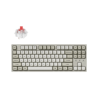 Keychron C1 Pro 8K 80% Hot-Swappable RGB Wired Mechanical Keyboard (Super Red, White/Grey)