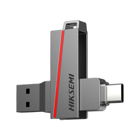 HIKSEMI Dual Slim 64GB USB 3.2 Flash Drive - Silver