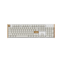 Keychron K10 HE Special Edition Full-Size Wireless Keyboard - White (Wood + Aluminium)