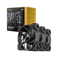 Antec NOVA 120 PWM Fan 3-Pack with Speed Controller - Black