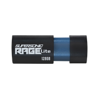 Patriot Supersonic Rage Lite 128GB USB 3.2 Gen1 Flash Drive - Black