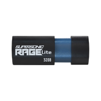 Patriot Supersonic Rage Lite 32GB USB 3.2 Gen1 Flash Drive - Black