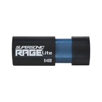 Patriot Supersonic Rage Lite 64GB USB 3.2 Gen1 Flash Drive - Black