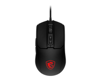 MSI Forge GM100 Wired Gaming Mouse Black – 6400 DPI Optical Sensor, 7 Programmable Buttons, 6-Mode RGB Lighting, Symmetrical Design