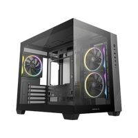 DeepCool CG330 3F Panoramic Dual-Chamber Micro-ATX Gaming Case - Black