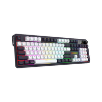 Redragon K762WB-RGB-PRO LCD Full-Size Gasket Mechanical Keyboard with Tri Mode Wireless - Black
